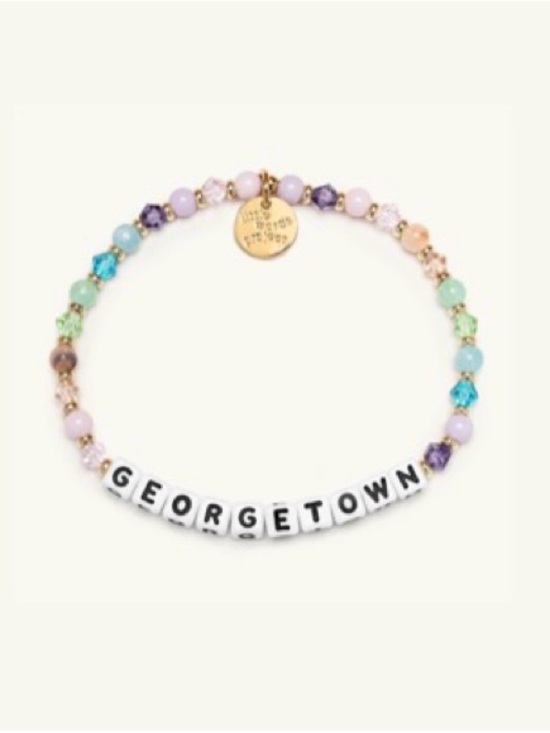 Little Words Project Jewelry - Georgetown Multicolor Beaded Name Bracelet - Gold Accent